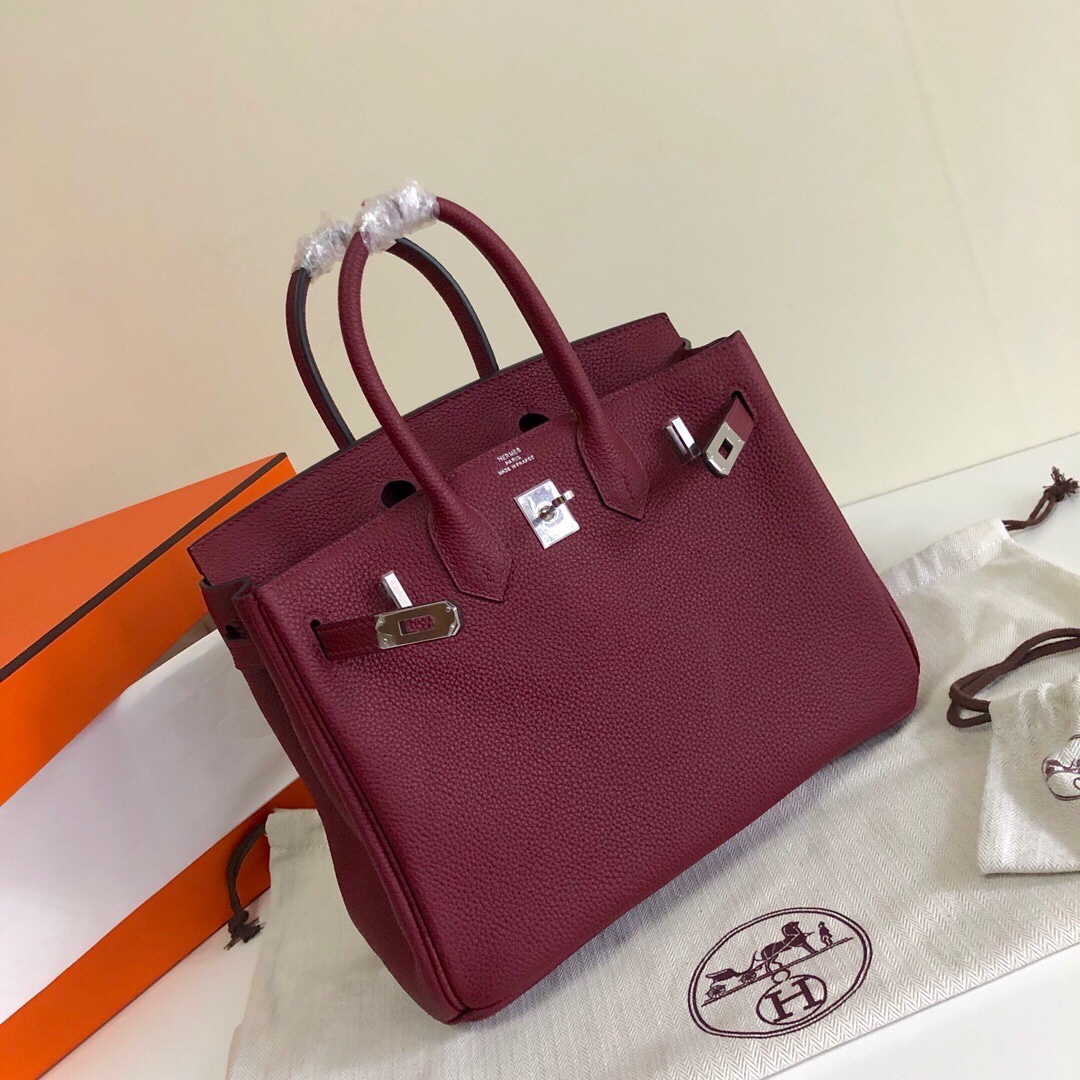 Hermes Birkin 35CM Togo Leather Handbag Burgundy